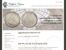 Tablet Screenshot of numismaticanegrini.it